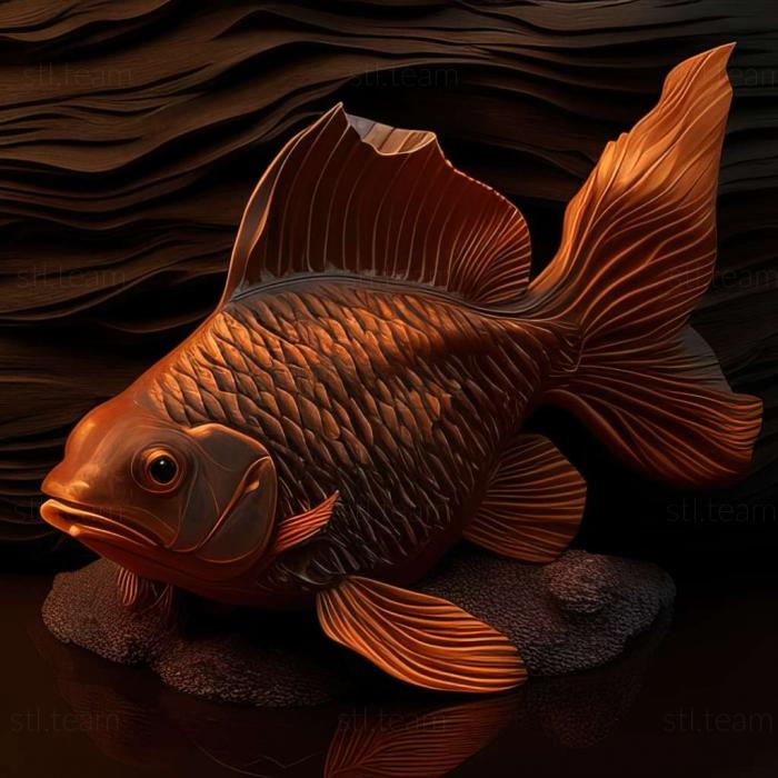 3D model Chocolate oranda fish (STL)